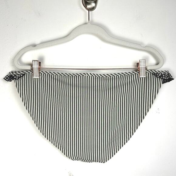 NWT aerie Striped Ruffle Trim Romantic Retro 50s Full Coverage Bikini Bottom - Picture 6 of 9